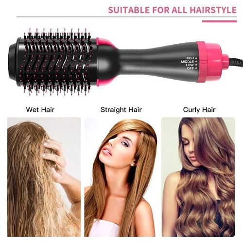 3-in-1 Hot Air Brush Hair Dryer & Styling Machine – 100% ORIGINAL Versatile Hair Dryer Brush for Women