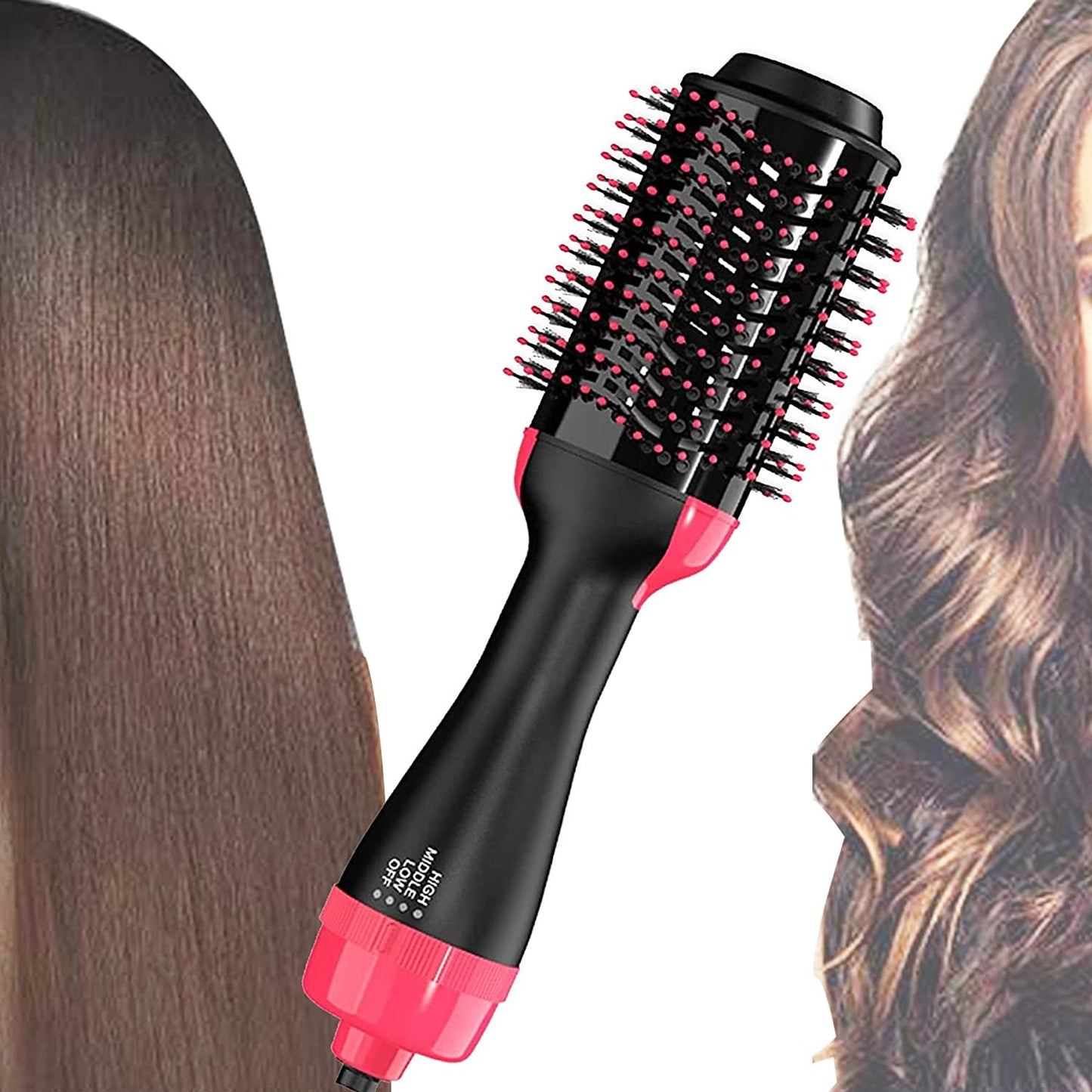 Multifunctional Hot Air Comber 3-In-1 Hair Dryer Curler Straight Hair Comb Styling Comb