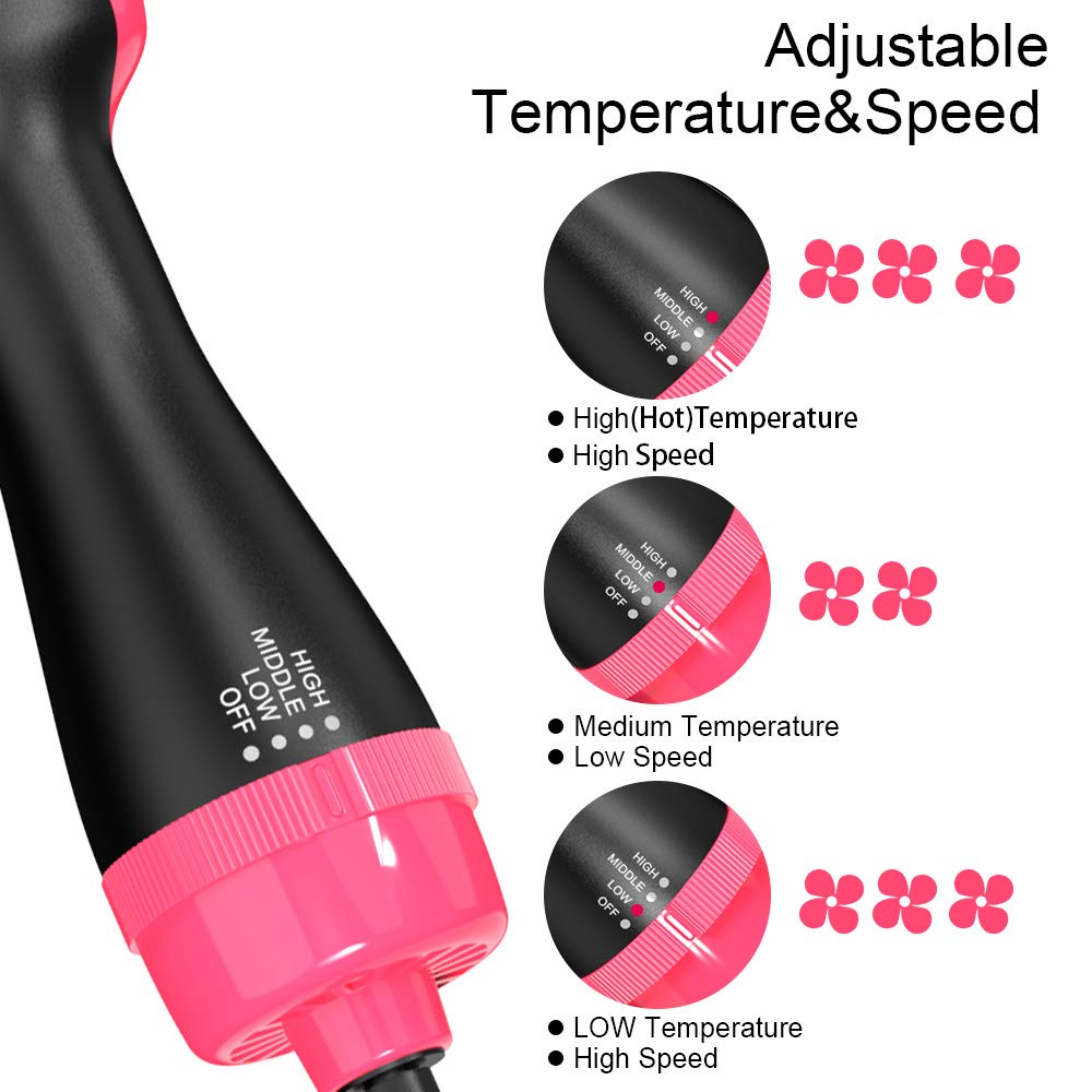 Multifunctional Hot Air Comber 3-In-1 Hair Dryer Curler Straight Hair Comb Styling Comb