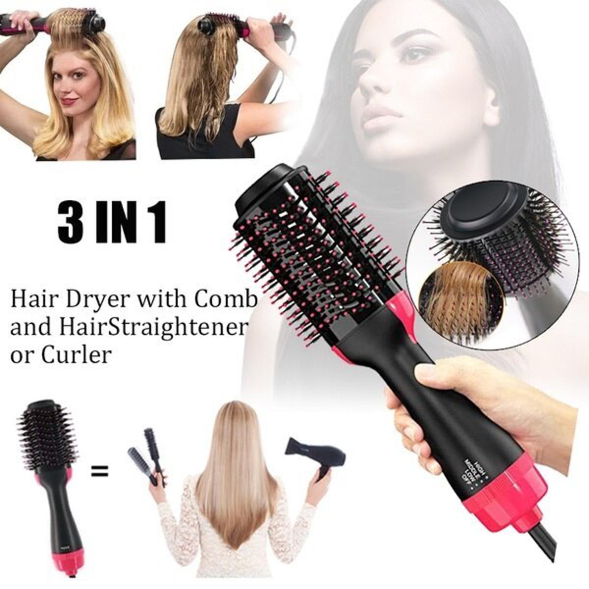 3-in-1 Hot Air Brush Hair Dryer & Styling Machine – 100% ORIGINAL Versatile Hair Dryer Brush for Women